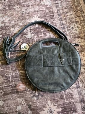 NWT Pure Dixie Round Grey Round Bag